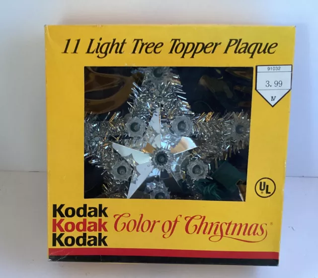 Vintage Kodak 10 Light Christmas Tree Topper New In Box Genuine