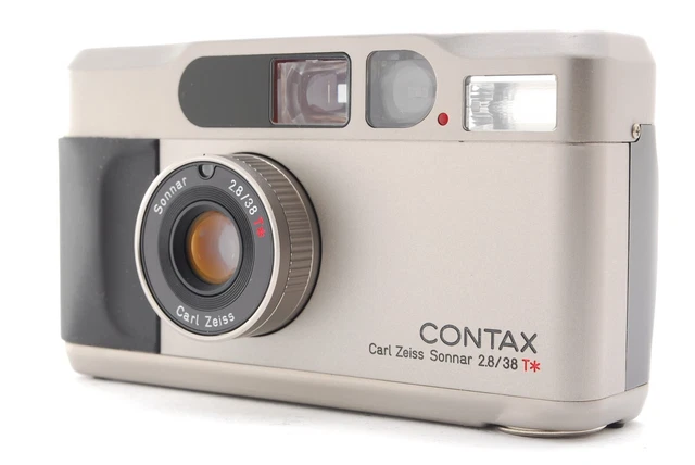 [NEAR MINT] Contax T2 Titan Silver 35mm Point & Shoot Film Camera From JAPAN