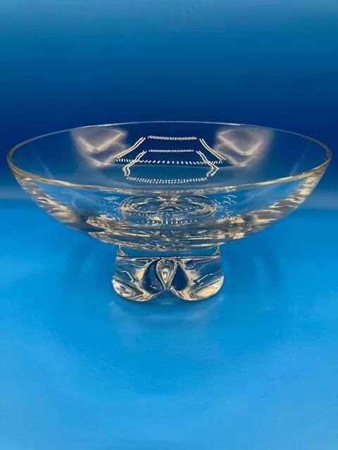 Val St. Lambert Lead Crystal 10" Footed Bowl-Signed