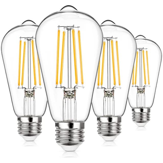 4x E27 LED Vintage Retro Edison Filament Glühlampe Glühbirne Kerzenlicht Vintage