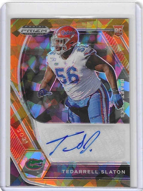 2021 Panini Prizm Draft Tedarrell Slaton Prizm Rookie Auto FLORIDA GATORS