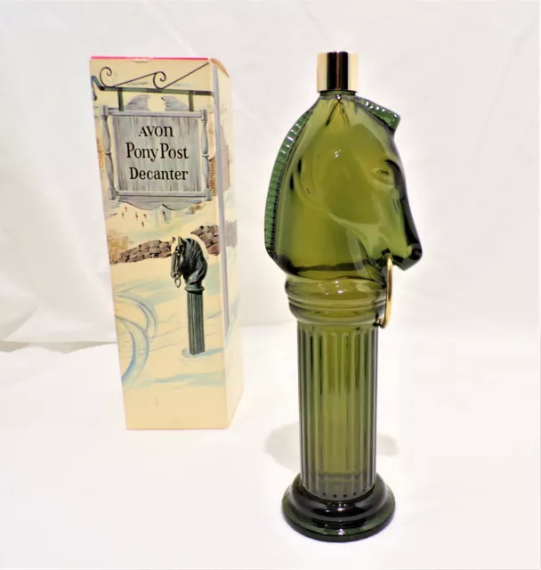 Vintage AVON PONY POST DECANTER 8 fl.oz AFTER SHAVE LOTION -Full in Original Box