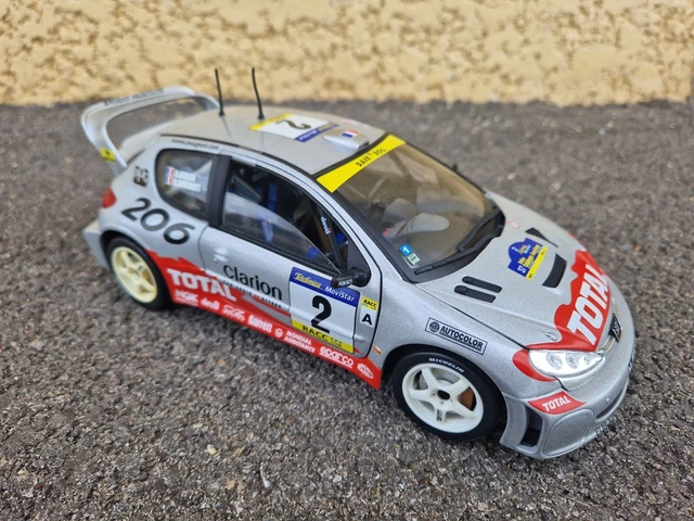Miniature Peugeot 206 WRC Rallye 1:18 - Ixo Altaya - Occasion