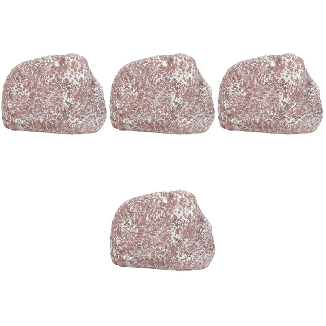 Juego de 4 Piedras Llaves de Piedra Falsa Real Geocaching Caja de Piedras Europeo Americano