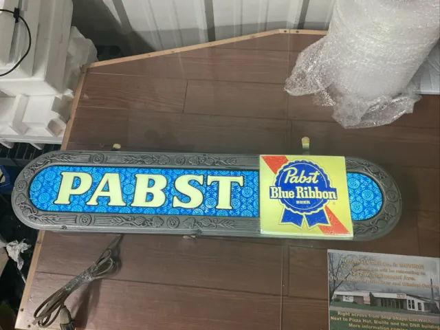 Vintage Pabst Blue Ribbon Cold Beer Bar Light Sign(LSE)