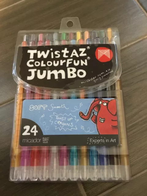 Micador 24 Twistaz Colour Fun Jumbo Crayons – Pack 1