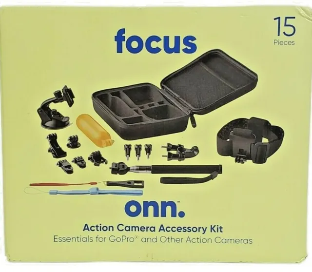 Focus Onn. Kit de accesorios para cámara de acción - esenciales para GoPro® y otras cámaras