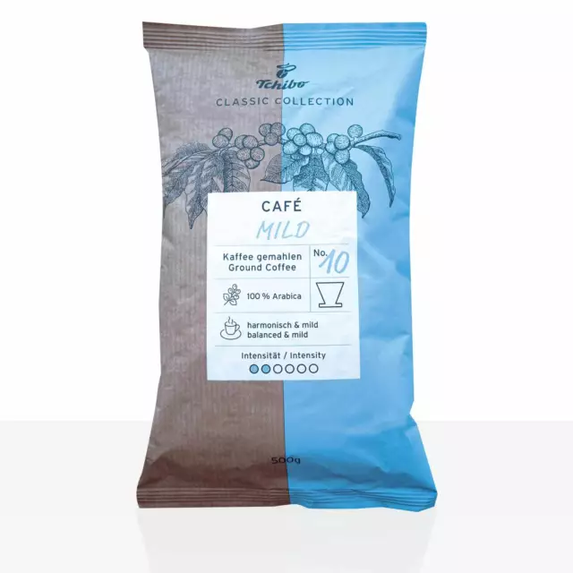 Tchibo Cafe Classic Mild - 500g Kaffee gemahlen, Filterkaffee