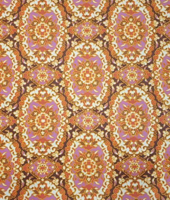 X1 70s Vintage CROWN Wallpaper Roll Flower Power retro 60 MCM Psychedelic Groovy