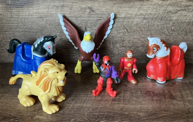 Fisher-Price Imaginext Castle Knight With Pull Back And Go Horses Eagle And Lion
