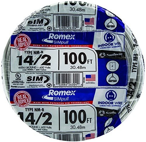 28827423 100' 14/2 with ground Romex brand SIMpull residential indoor electri...