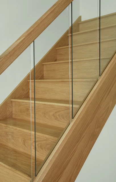 VISION GLASS PANEL Stair Landing Kit With Oak Stair Parts 26 00 