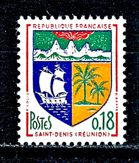 Timbre France  Neuf  N° 1354A ** Armoiries De La Reunion    Sans  Charniere