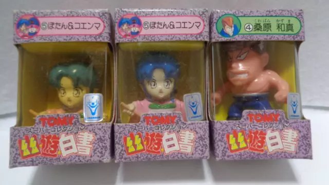 Retro Rare Yuyu Hakusho Botan Koenma Kazuma Kuwabara Figure 3 Pieces Tomy Super