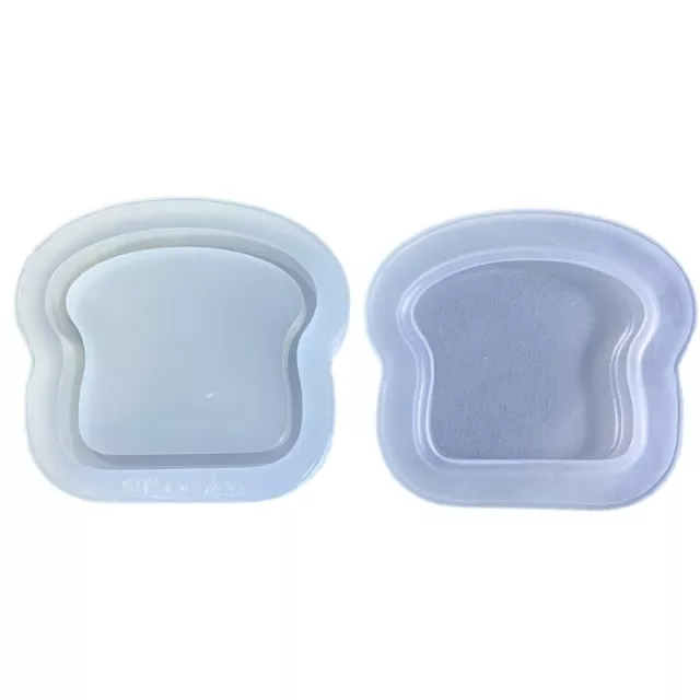 Lovely Toast Shaped Casting Mold Storage Box Mold Durable Silicone Case Mold