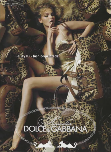 DOLCE & GABBANA Handbags 1-Pge PRINT AD 2007 CAROLINE TRENTINI thighs legs ankle