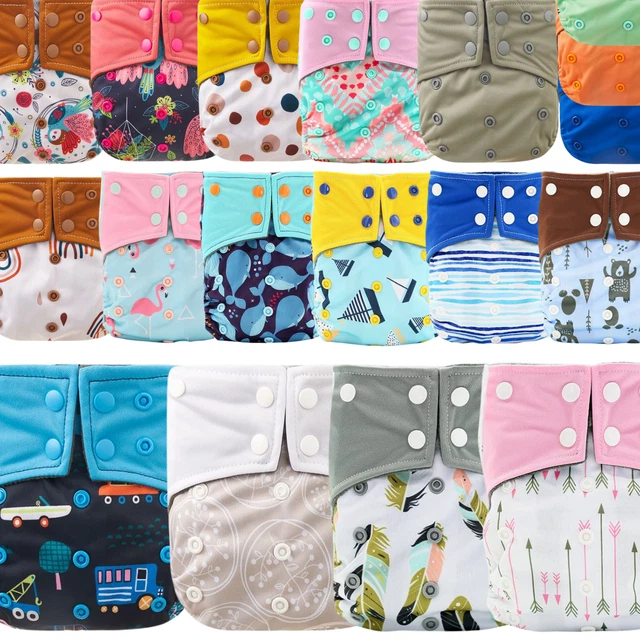 Modern Cloth Nappies Bamboo Charcoal Reusable Nappy Baby OSFM MCN Cute Designs