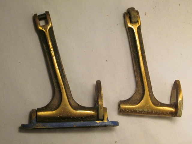 2 vintage FIRE DOOR HARDWARE B-956  H.B. IVES Gravity Door Type Coordinator