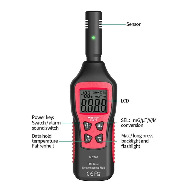 Radiazione Tester 5Hz-3500MHz Detector Radiazione Detector Temperatura