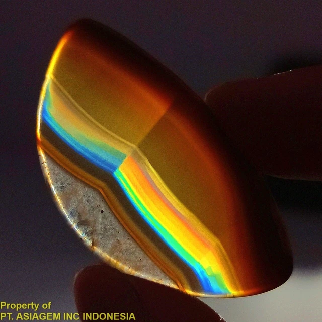 25ct 'A' Grade Rainbow IRIS AGATE ~Multi-Color Fire~ 1-of-a-kind ~100% Natural
