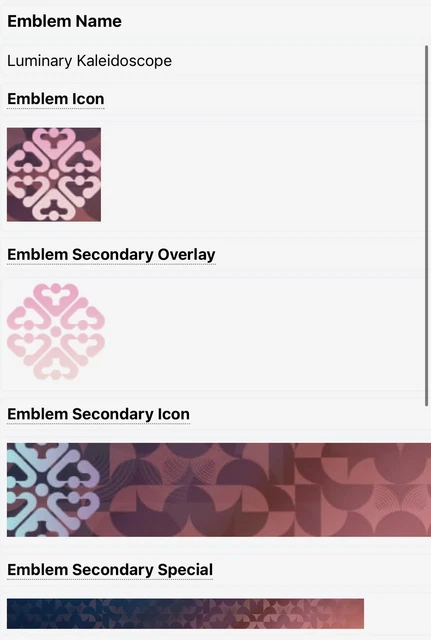 Destiny2 光の万華鏡 Luminary Kaleidoscope ① Luminary Kaleidoscope