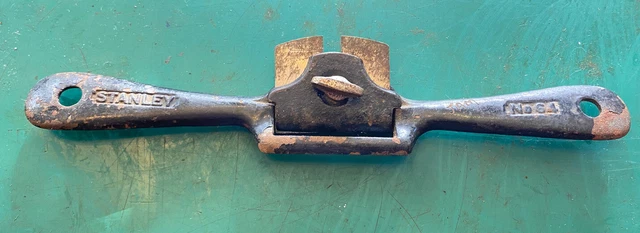 Vintage STANLEY No. 64 Lightweight Spoke Shave w/Flat Sole Woodworking Tool USA