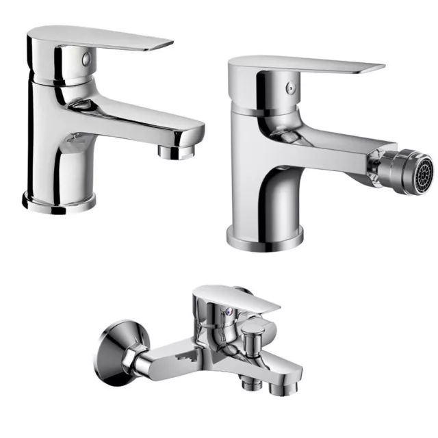 Rubinetto moderno da bagno per lavabo bidet vasca miscelatore ottone cromato