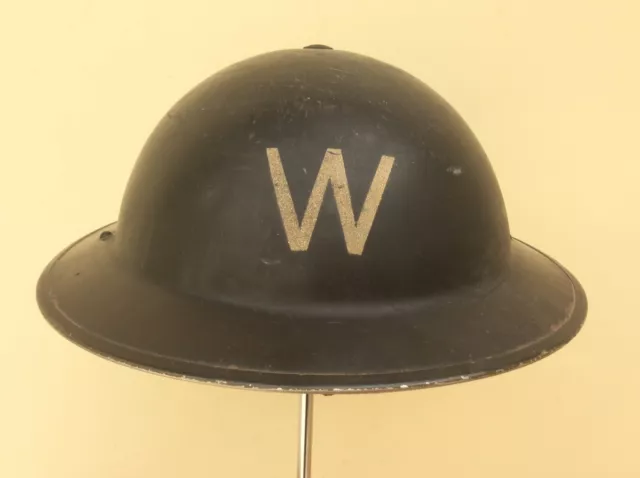 Ww2 British Helmet W Warden With Original Goggles