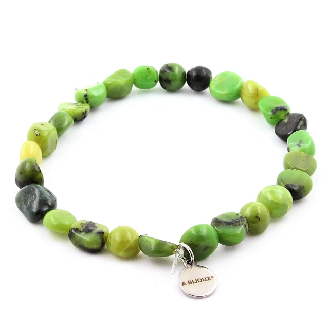 Bracelet En Jade Néphrite De Sibérie - Fabrication Française - Taille P - A Bijoux