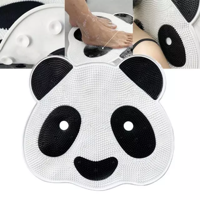 Tappetino da bagno antipanda pulizia antiprurito doccia posteriore detergente piedi montato a mani libere.