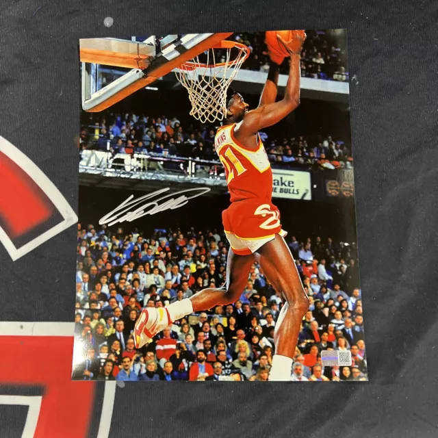 Dominique Wilkins Autographed Atlanta Hawks Signed 8X10 Steiner