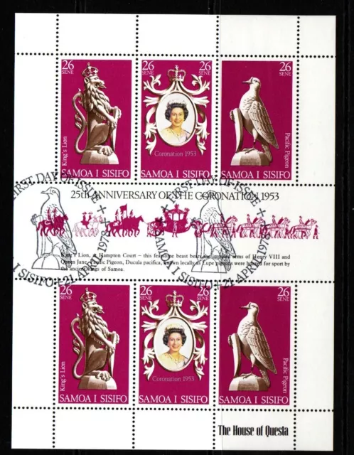 SAMOA SG508a 1978 CORONATION SHEETLET USED