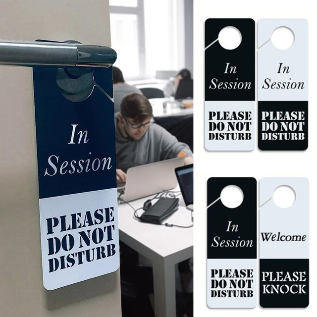 DOUBLE SIDED MEETING Label Please Do Not Disturb Door Hanger Door Sign ...
