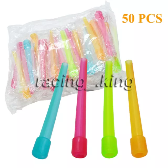 50 PCS Long Size Hookah Shisha Plastic Mouth Tips Multi Color Mouth Tips