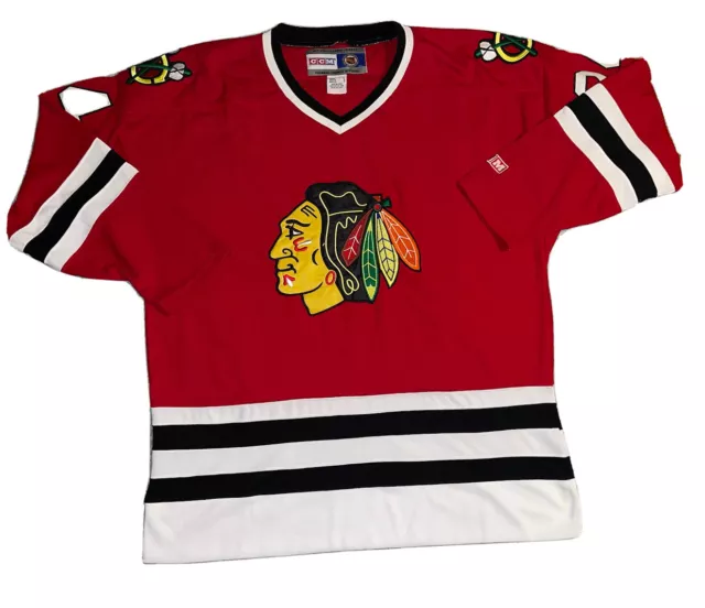 Chicago Blackhawks Martin Havlat CCM NHL Hockey Sewn Red Jersey Mens XL/2XL
