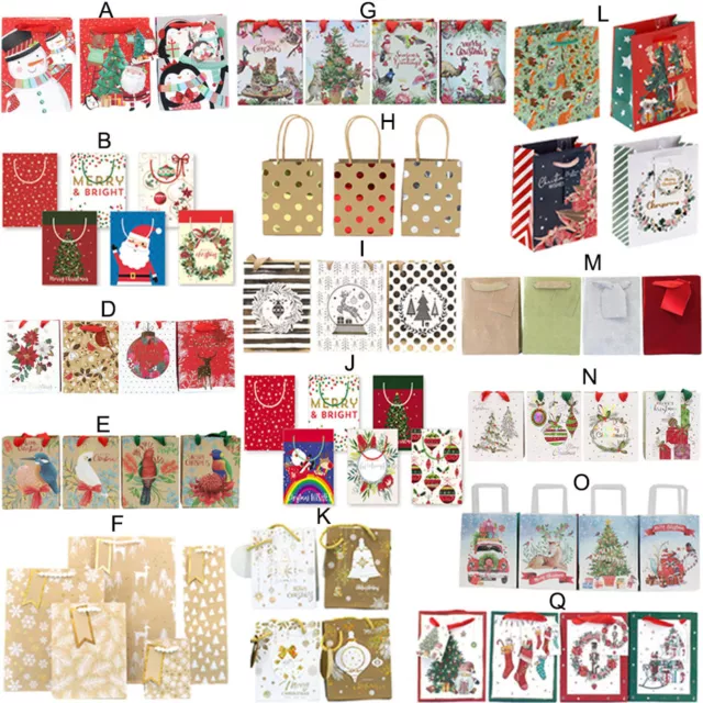 12x Christmas XMAS Small Gift Bags Treat Lolly Candy Party Favour Loot Party Bag
