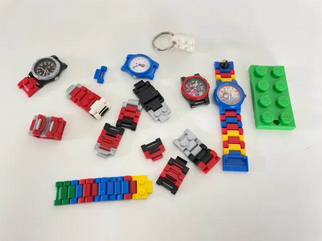 LEGO - Bulk watch bands, time piece, bag tags and keychain gear bulk lot