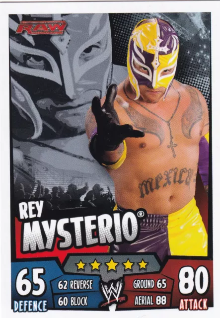 2011 Topps WWE Rey Mysterio Slam Attax Rumble Near Mint