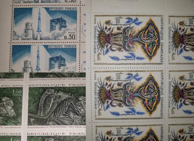 Lot de 4 feuilles timbres N° 1493 - 5 feuilles N°146 - 14 feuilles N° 1478 NEUFS