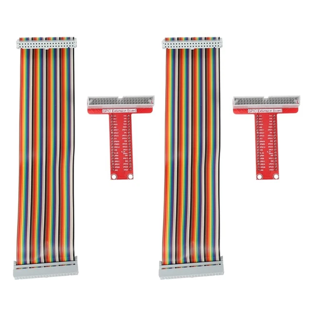 4X RPi GPIO Breakout Expansion Card + Ribbon Cable + Mounted T Type GPIN5G3