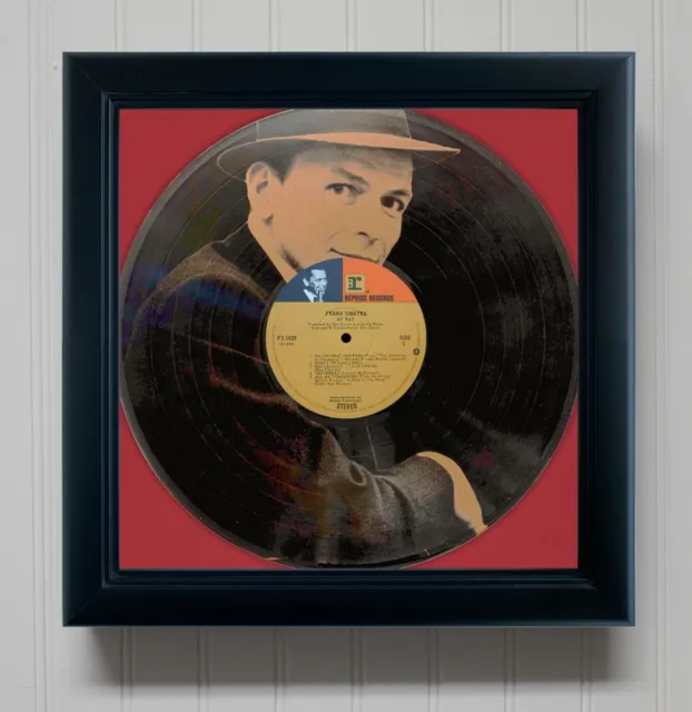 Frank Sinatra My Way Framed Black Vinyl Etched LP Shadowbox