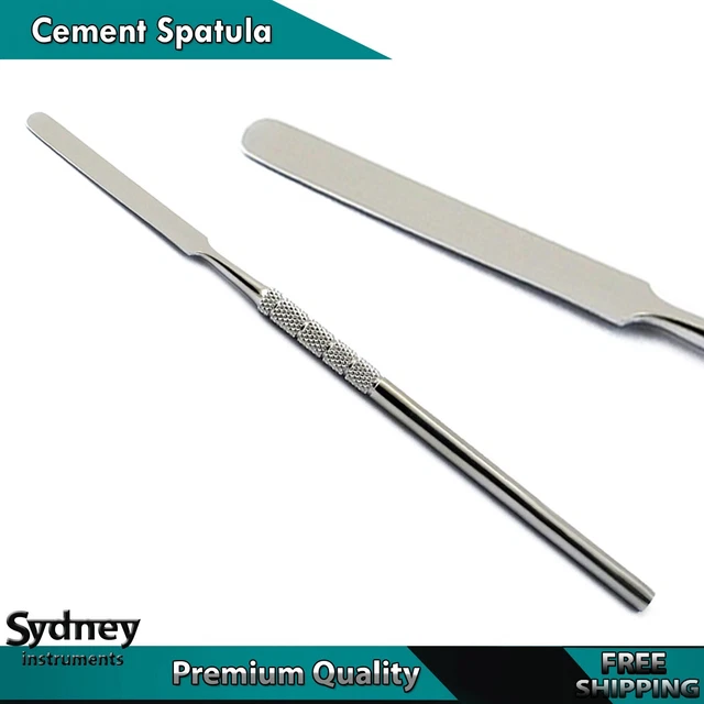 2-Pack Stainless Steel Dental Cement & Wax Mixing Spatulas - Double-Ended, Unbranded