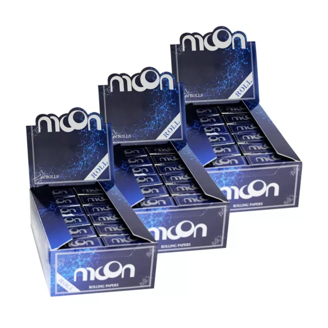 3 Box Moon Rice Paper Cigarette Rolling Paper Roll 4 m x 44 mm Smoking 72 Packs