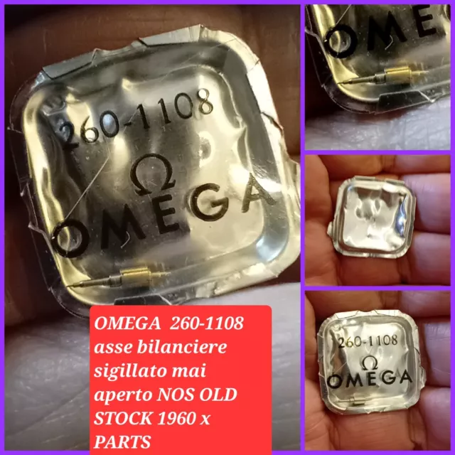 OMEGA  260-1108 asse bilanciere sigillato mai aperto NOS OLD STOCK 1960 x PARTS