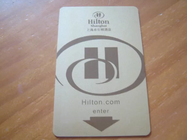 Pas télécarte KEYCARD CLE HOTEL HILTON SHANGHAI verso TENNIS MASTER CUP