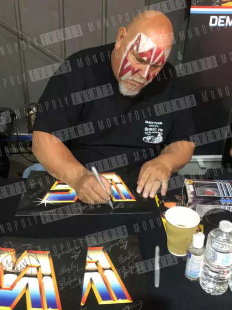 Póster de lucha libre WF A3 firmado por catorce leyendas de la lucha libre con certificado de autenticidad 2