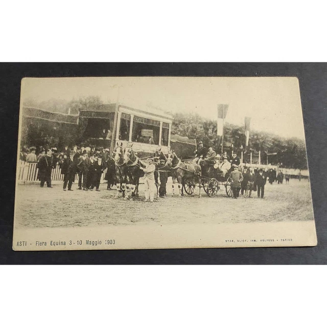 Cartolina Asti - Fiera Equina 3-10 Maggio 1903