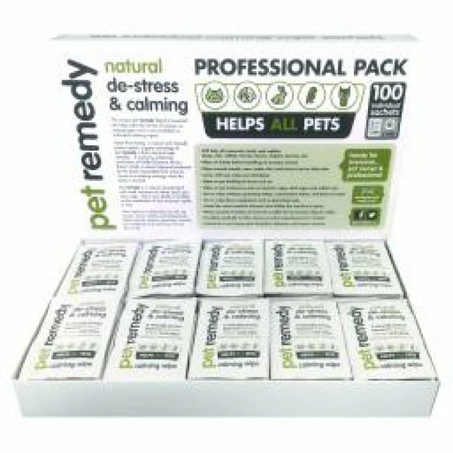 Pet Remedy Calming Wipes Sachets Professional Pack (100 Wipes)
