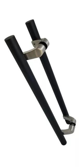 45º OFFSET MODERN Door Pull Handle Round Bar Ladder H-shape Matte