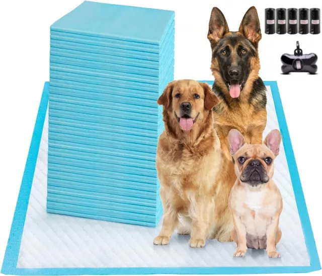 100 Large Puppy Training Trainer Train Pads Toilet Pee Wee Poo Dog Pet Cat Mats